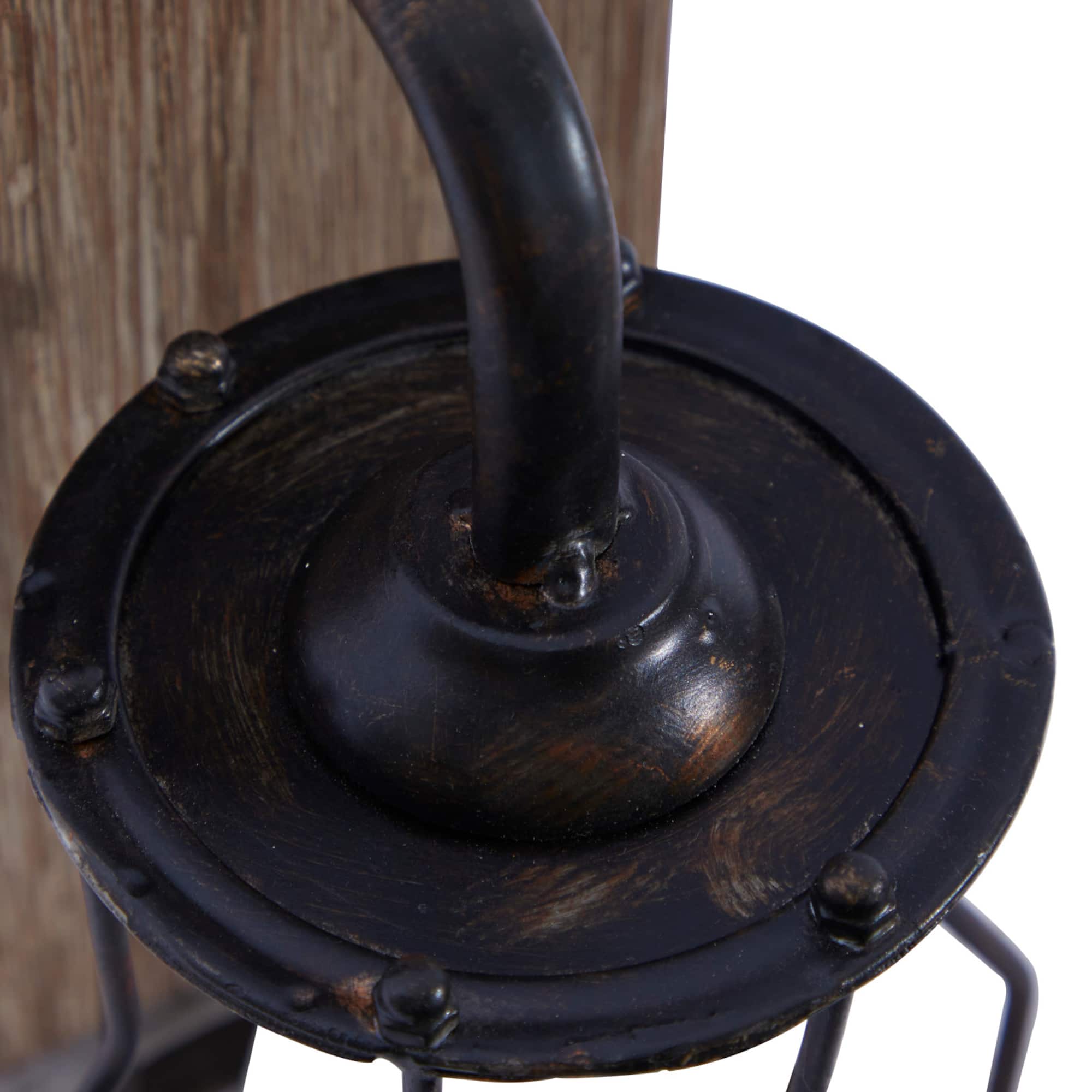 11" Brown Iron Industrial LED Wall Sconce